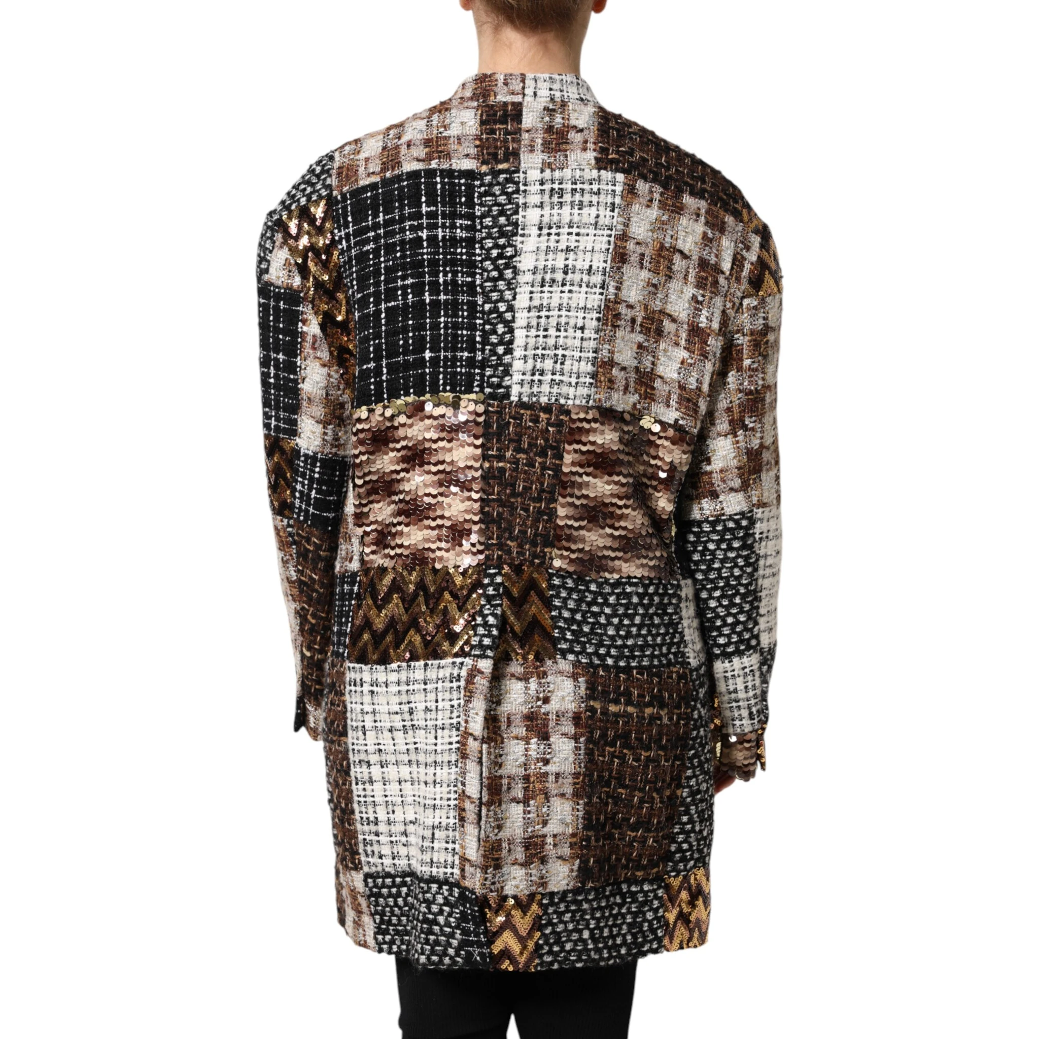 Multicolor Patchwork Button Down Jacket