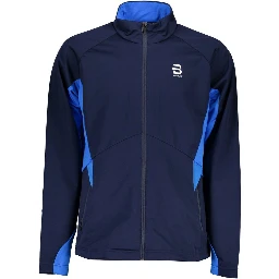 Blue Polyester Jackets & Coat