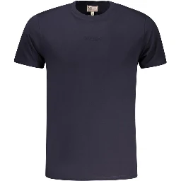 Men's Blue Cotton T-Shirt.