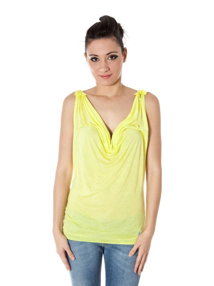 Yellow Viscose Women Top