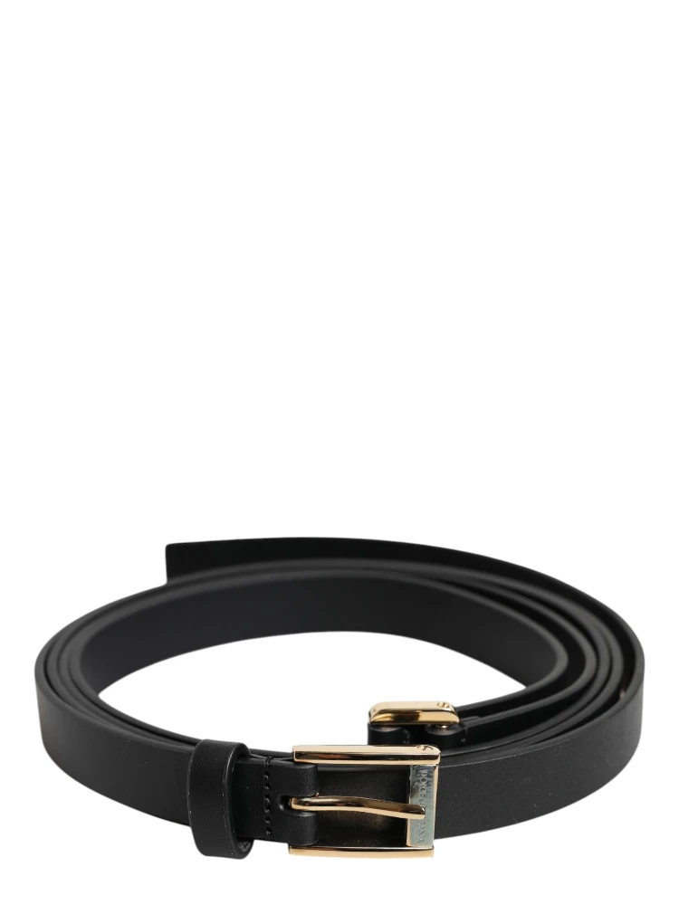 Black Classic Gold Metal Logo Buckle Belt alternative