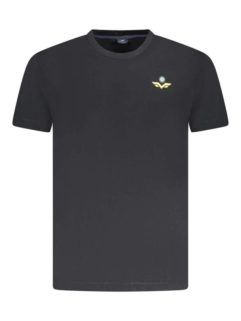 Black Cotton Men T-Shirt