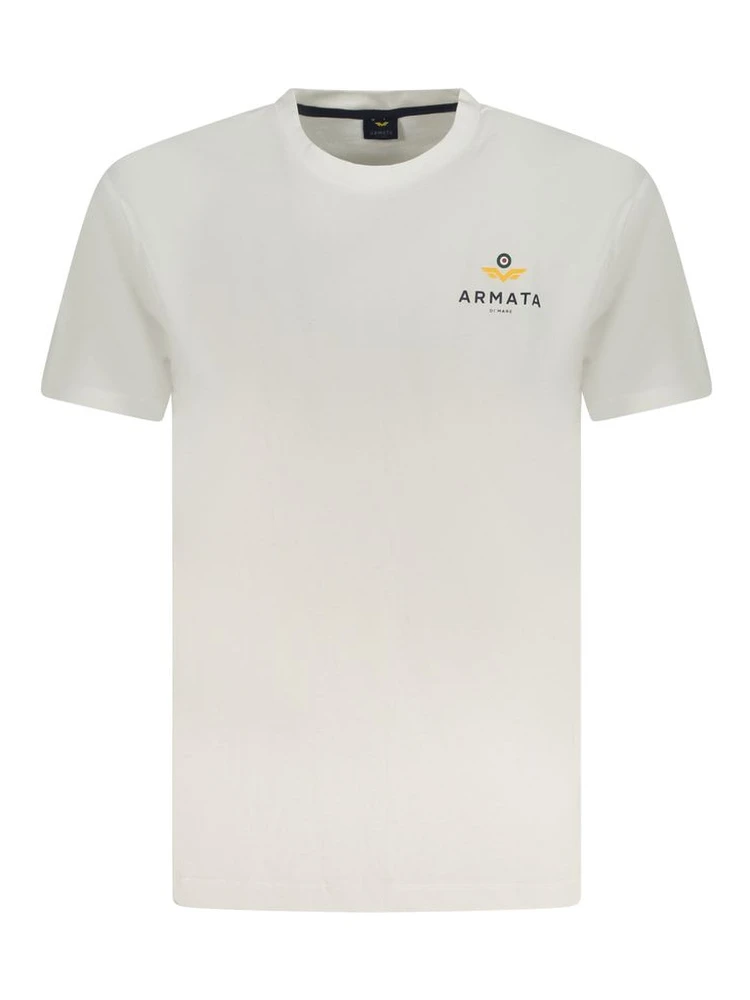 White Cotton Men T-Shirt