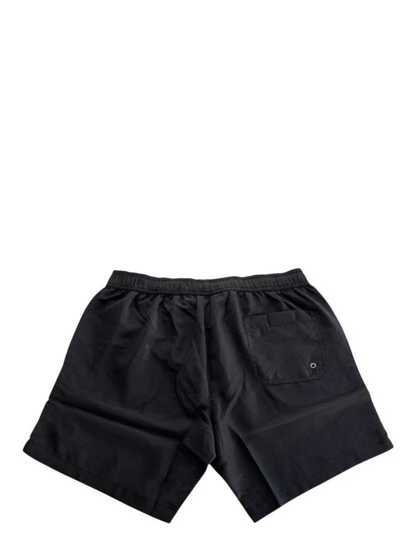 Black Polyester Men's Swim Short