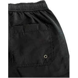 Black Polyester Men's Swim Short