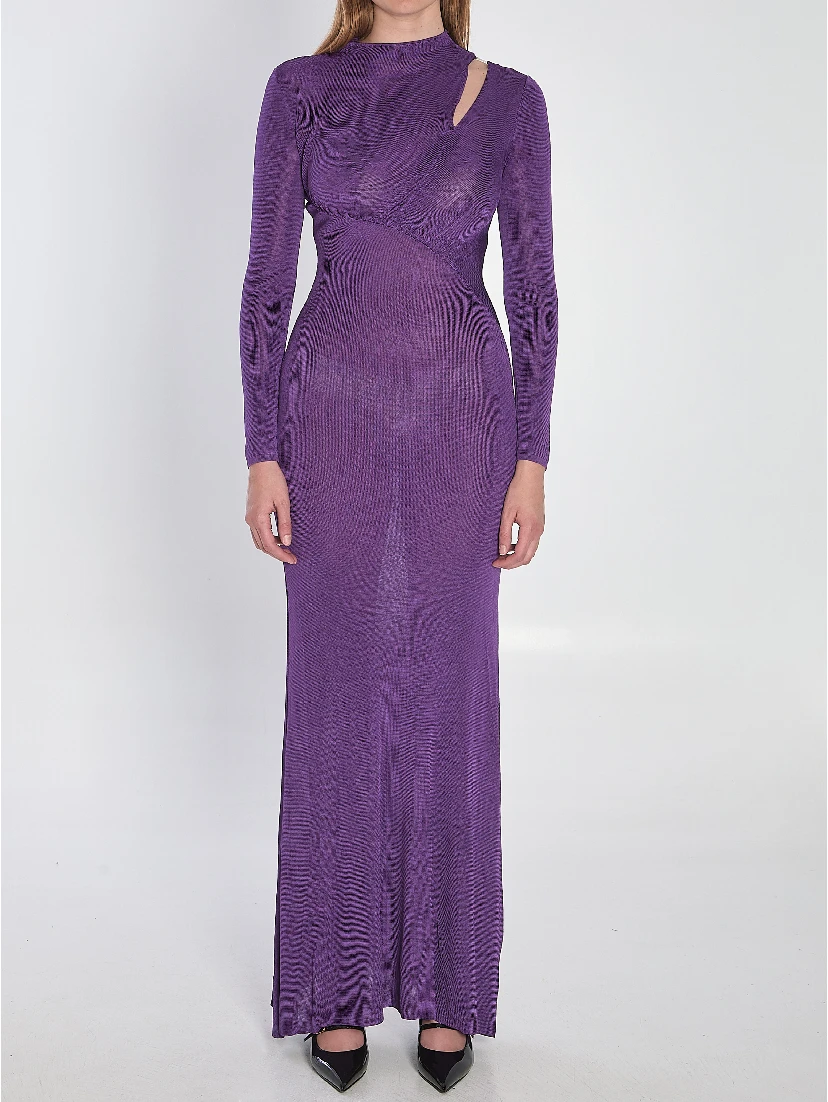 Long dress with cut-out