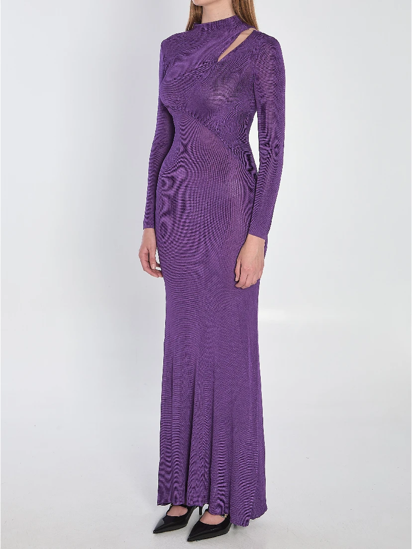 Long dress with cut-out