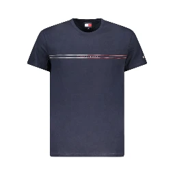 Blue Cotton Men T-Shirt