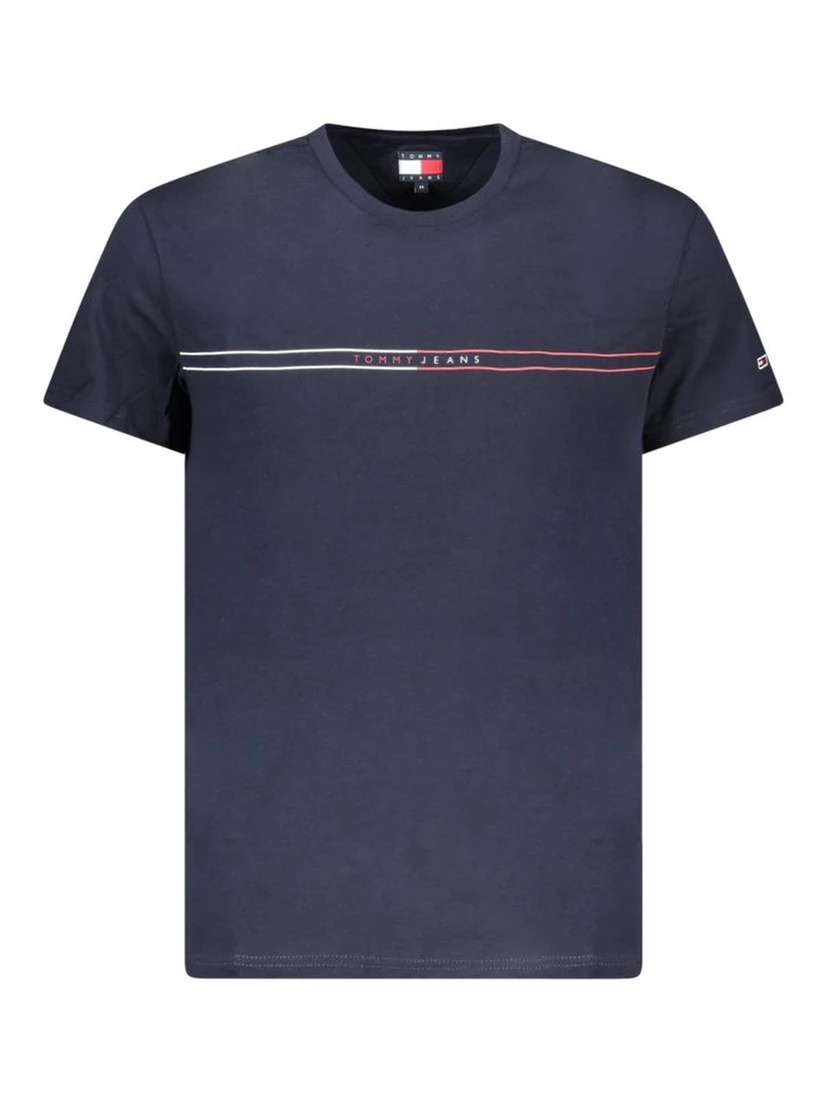 Blue Cotton Men T-Shirt