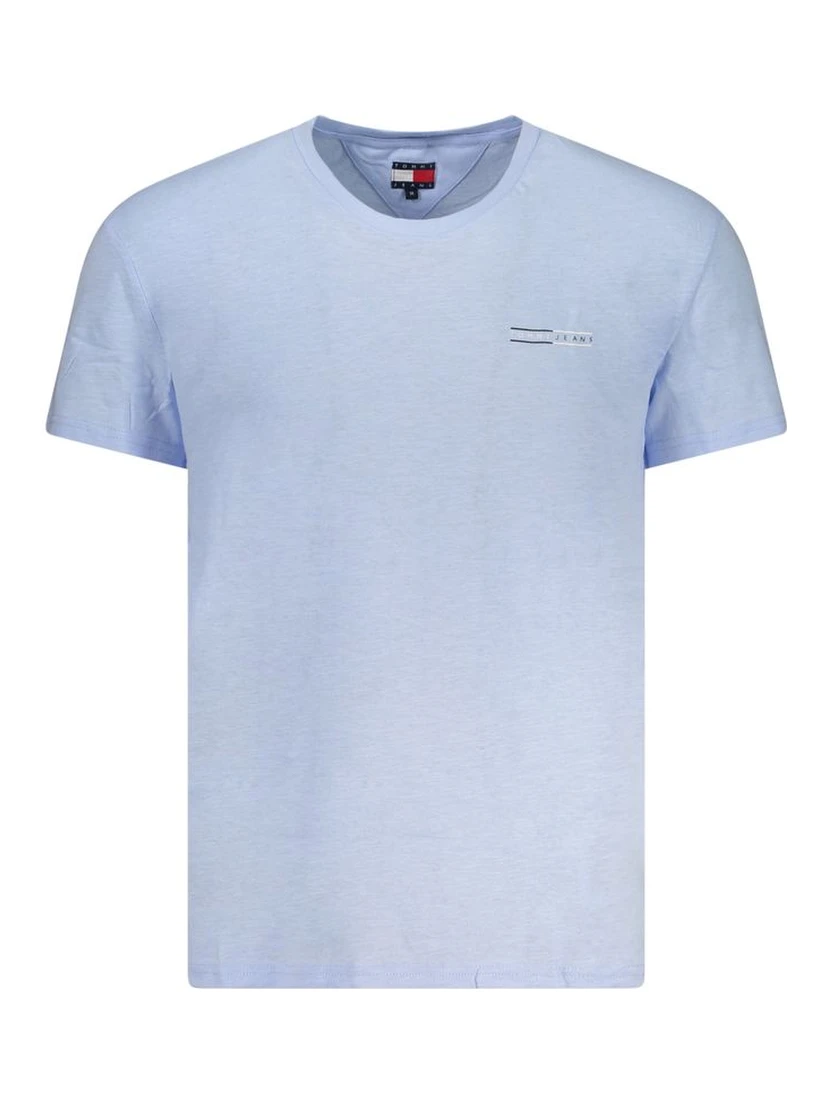 Blue Cotton Men T-Shirt