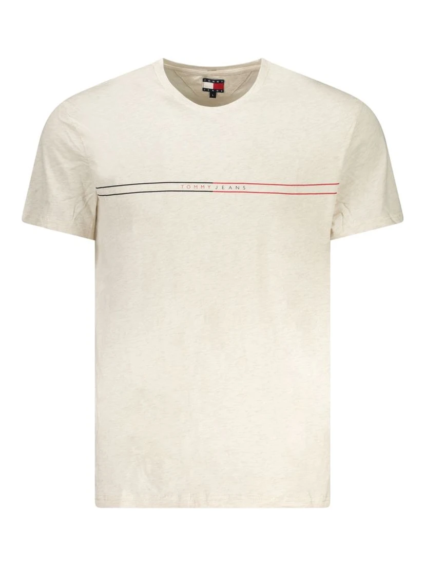 Beige Cotton Men T-Shirt