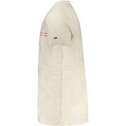 Beige Cotton Men T-Shirt