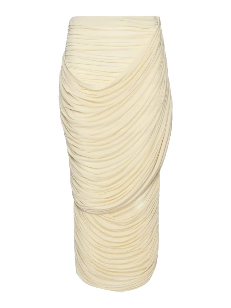 DRAPED MIDI SKIRT