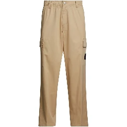 Beige Recycled Cotton Cargo Pants