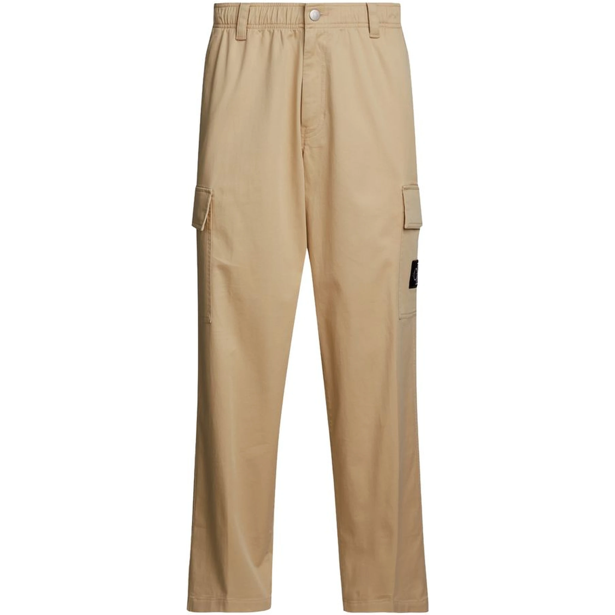 Beige Recycled Cotton Cargo Pants