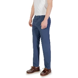 Blue Cotton Skinny Pants
