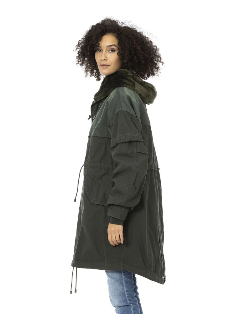 Green Cotton Women Parka alternative