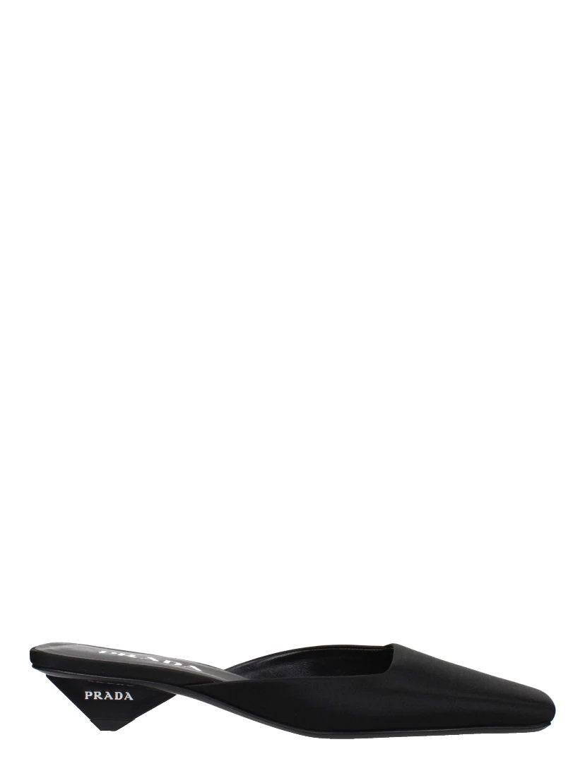 Black Satin Sandals