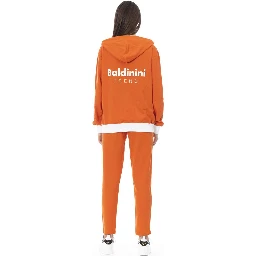 Orange Cotton Women Sweater