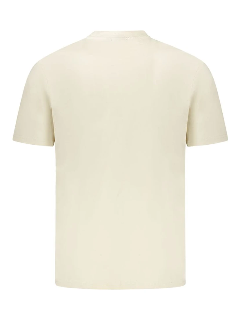 Beige Cotton Men T-Shirt