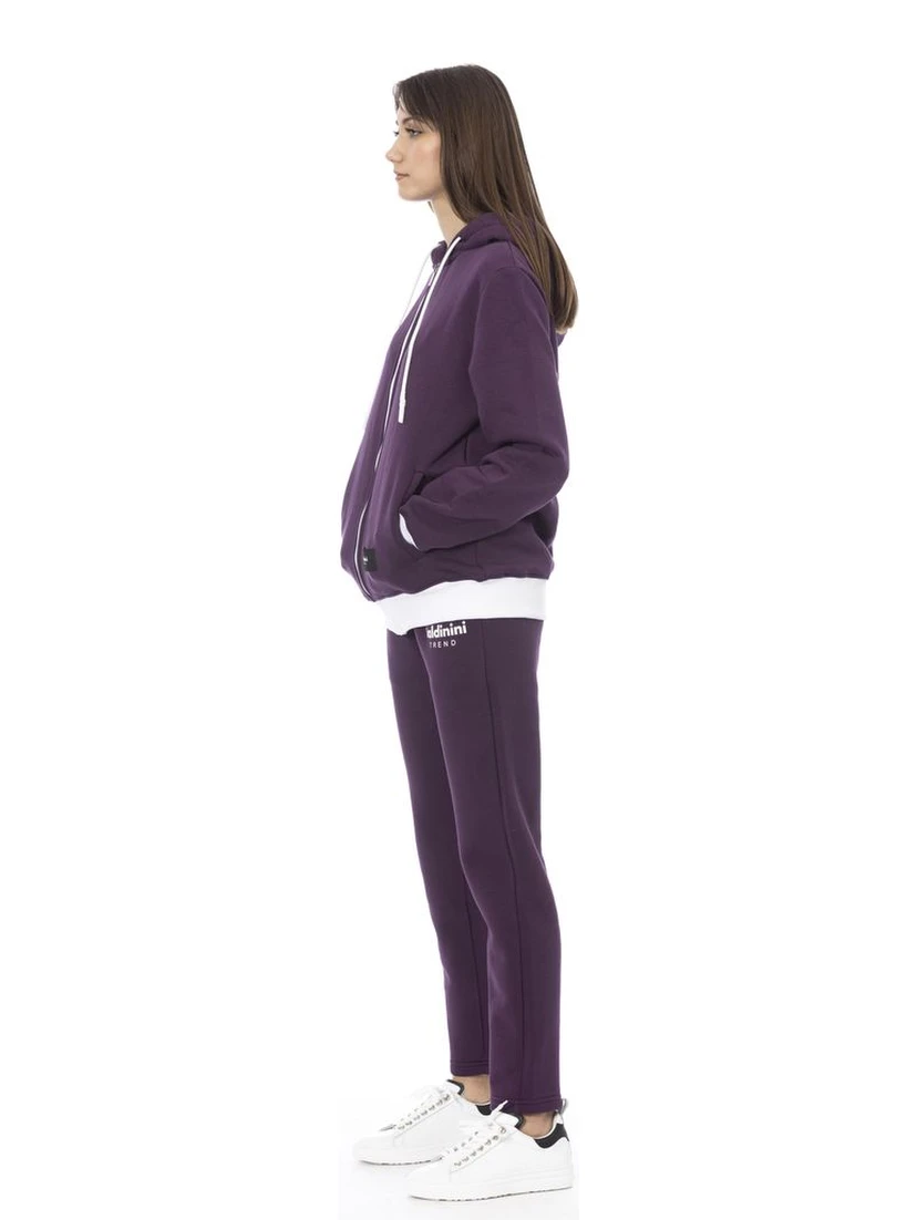 Purple Cotton Women Sweater