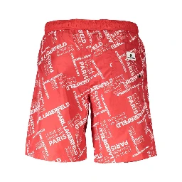 Red Polyester Swimwear