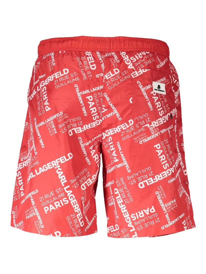 Red Polyester Swimwear