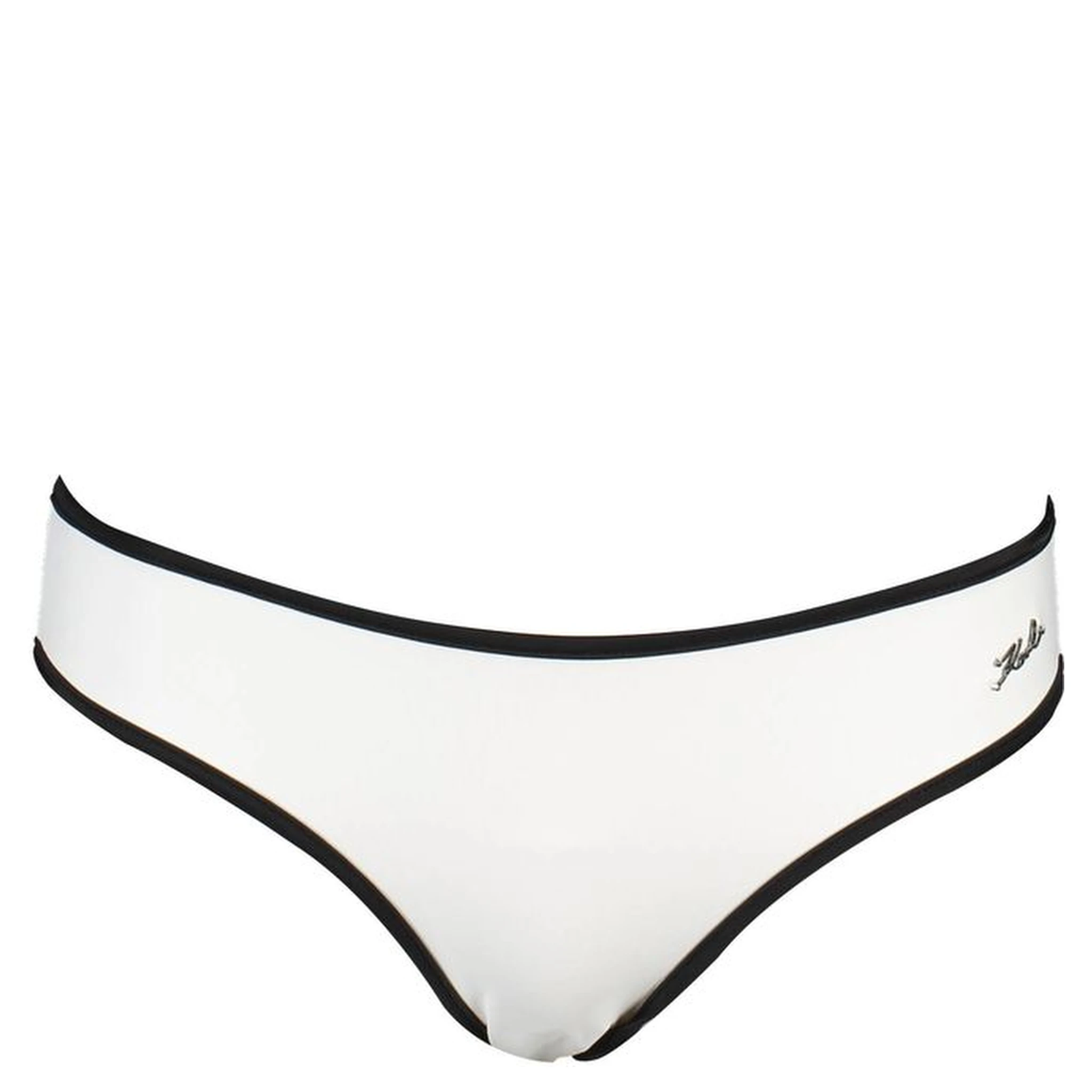 White Elastane Swimwear