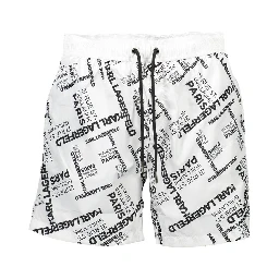 White Polyester Swimwear