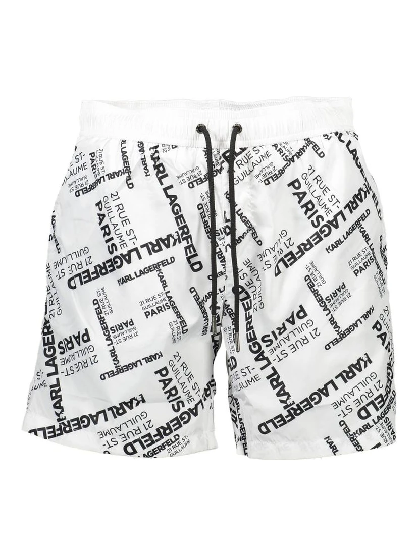 White Polyester Swimwear