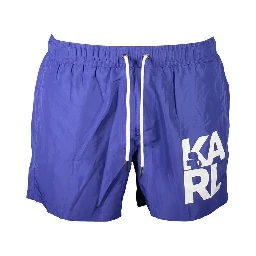 Blue Polyester Swimwear