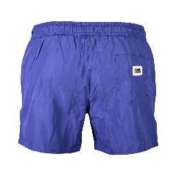Blue Polyester Swimwear