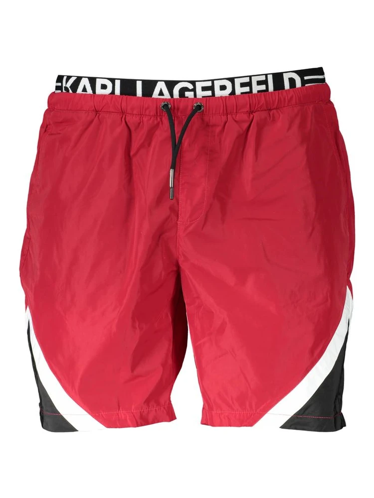 Red Polyester Swimwear