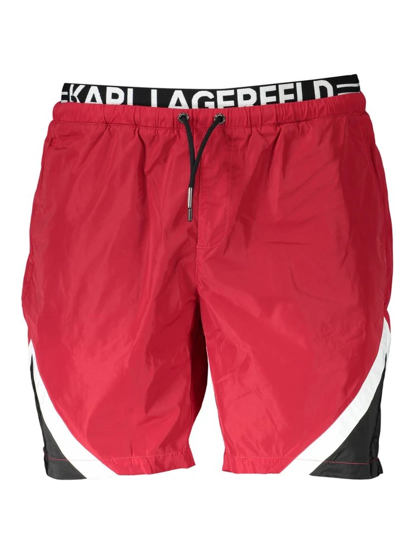 Red Polyester Swimwear