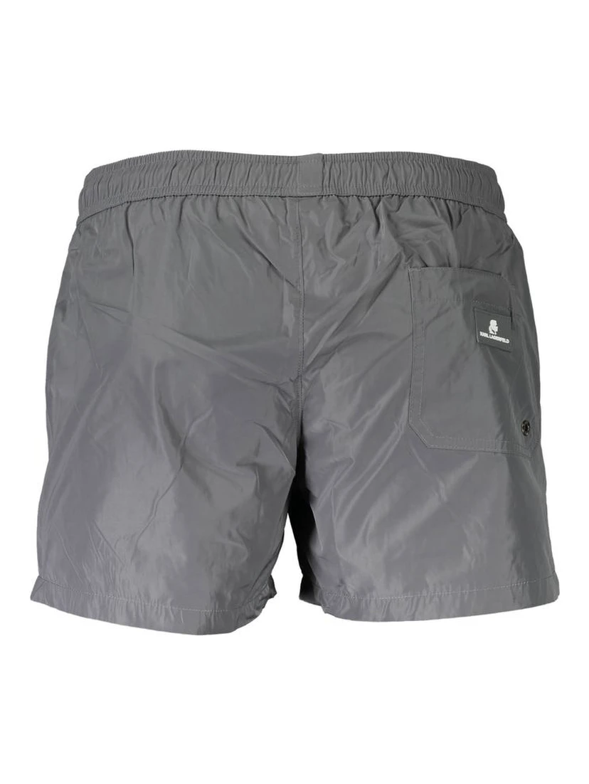 Gray Polyester Swimwear