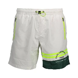 White Polyester Swimwear