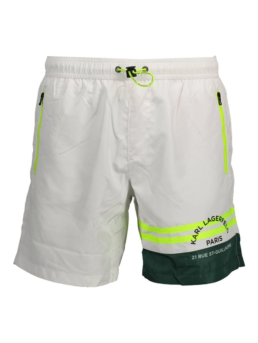 White Polyester Swimwear