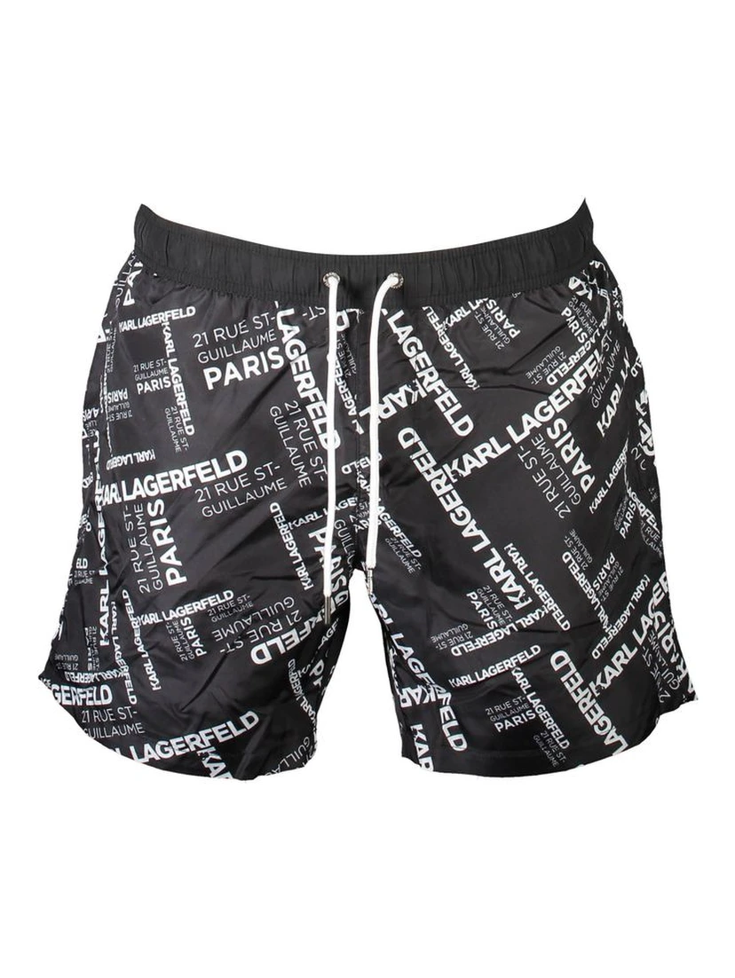 Black Polyester Swimwear