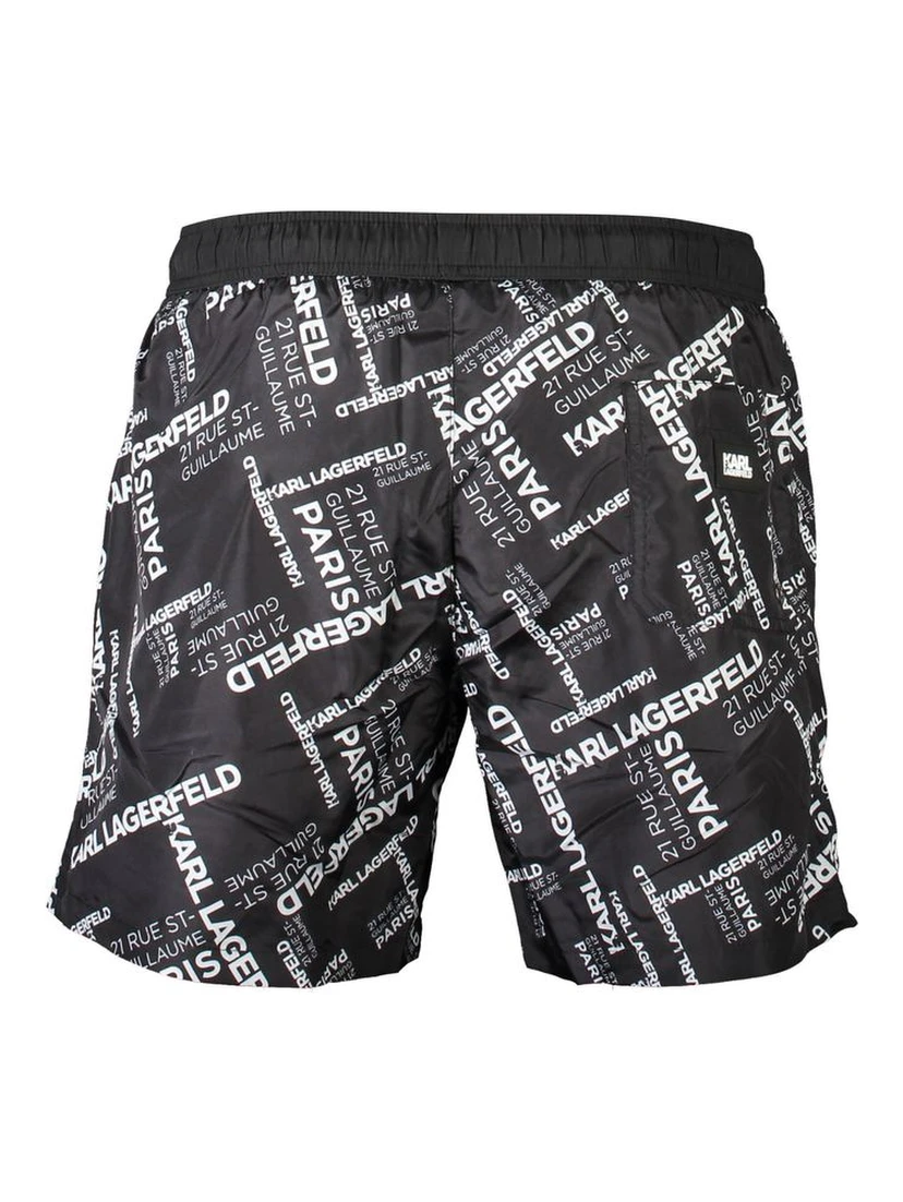 Black Polyester Swimwear