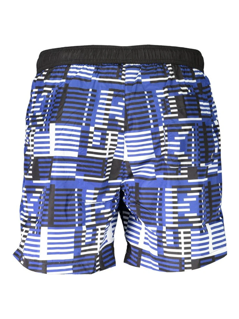 Blue Polyester Swimwear