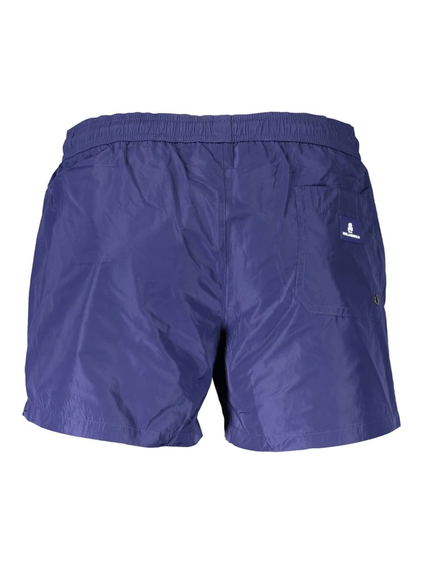 Blue Polyester Swimwear