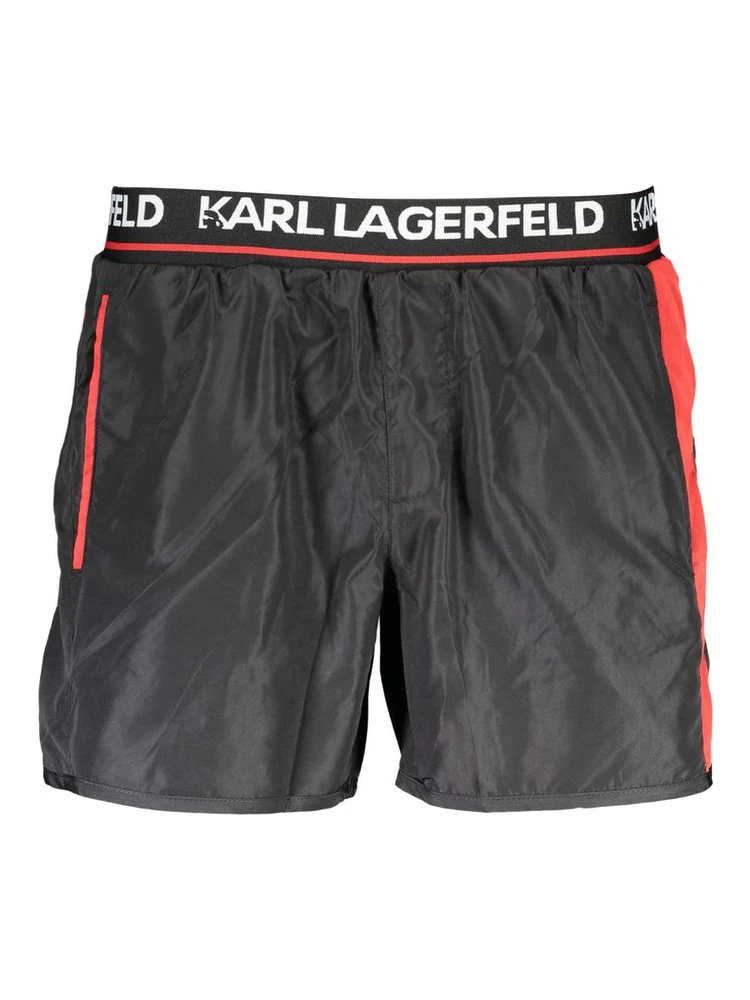 Black Polyester Swimwear