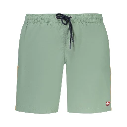 Verde Poliammide Mens Swim Boxer