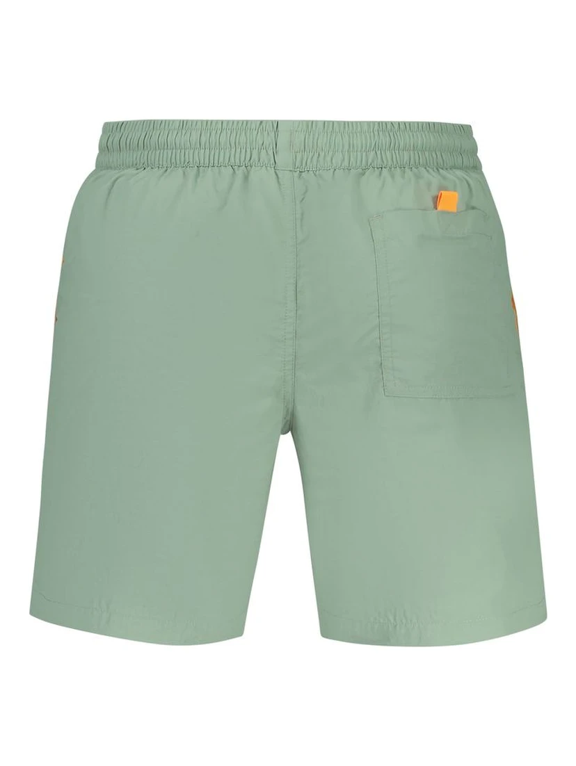 Verde Poliammide Mens Swim Boxer