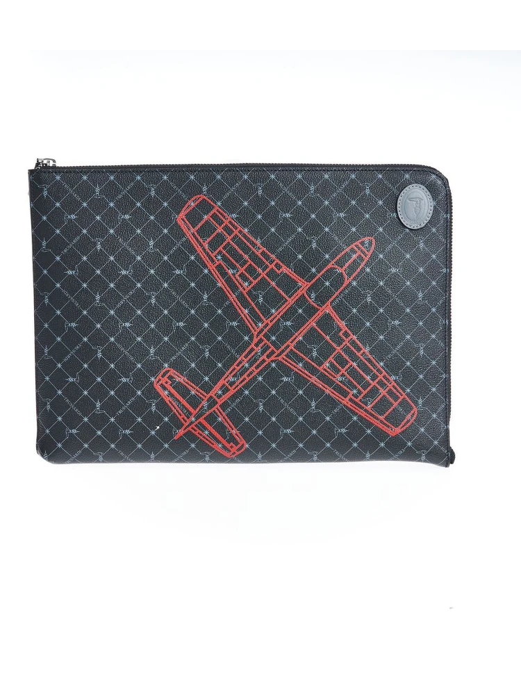 Black Leather Men Clutch
