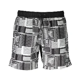 Nero Polyester Men's Swim Boxer