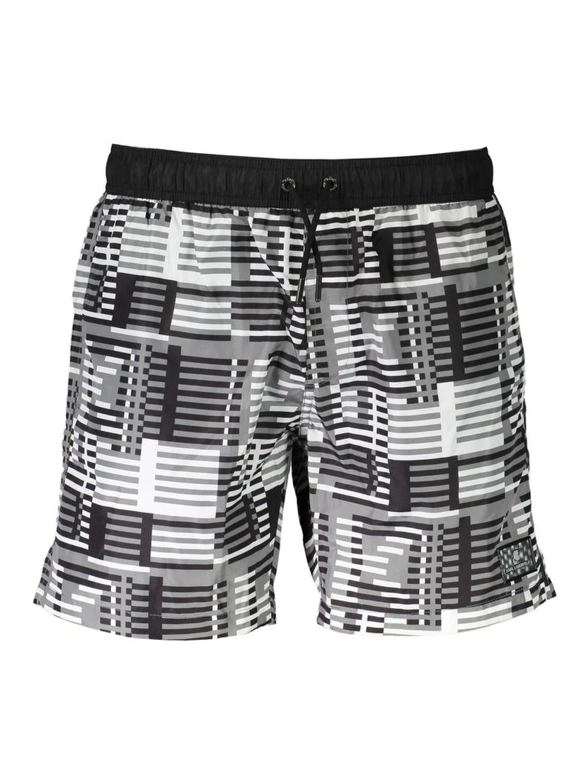 Nero Polyester Men's Swim Boxer