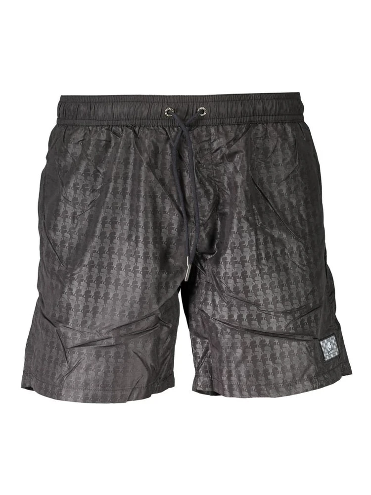 Black Polyester Men's Swim Trunk