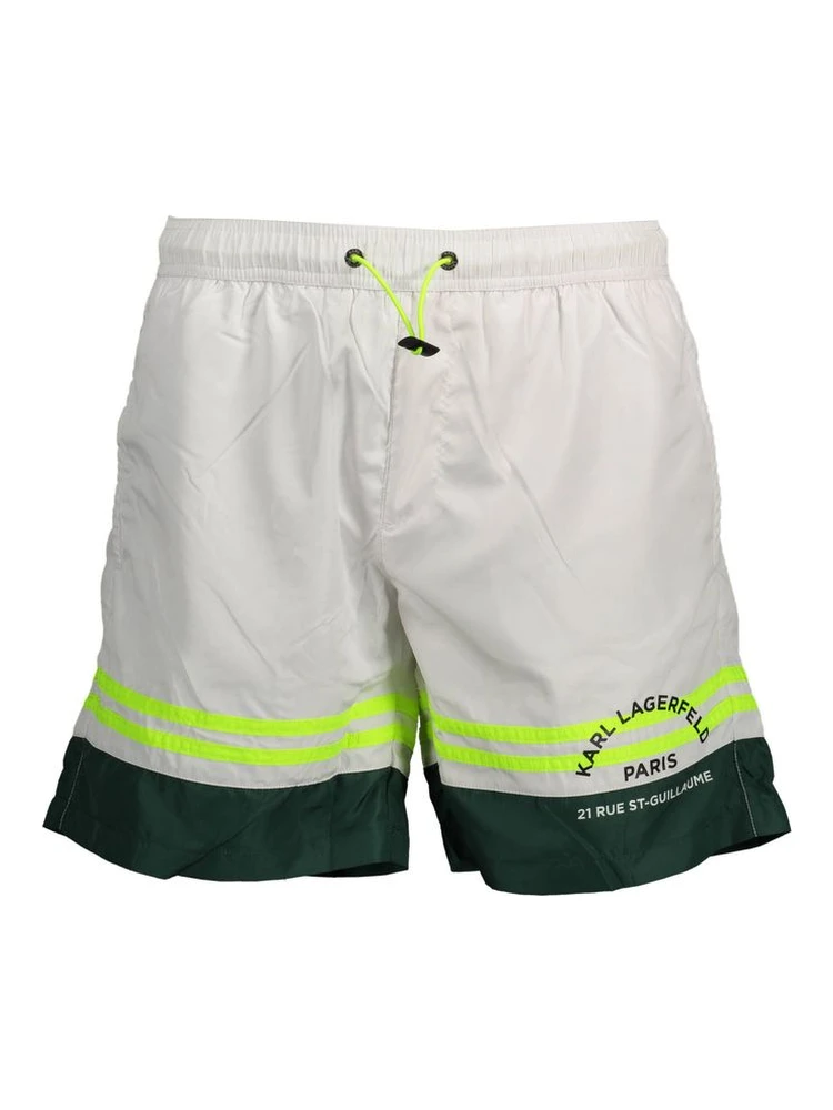 White Polyester Swimwear