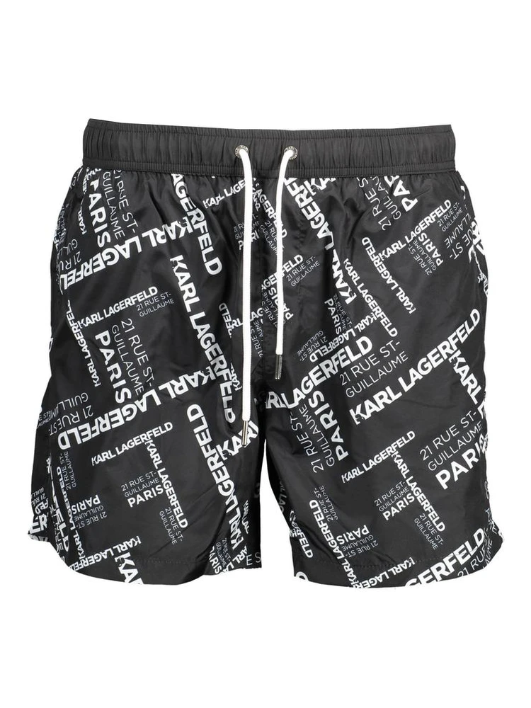 Black Polyester Swimwear
